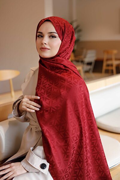 QASSA SHAL Claret Red Shal