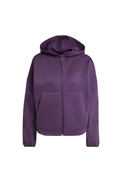 adidas Women's Purple Jacket W Z.N.E. Fz Kc4569