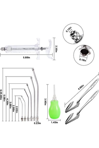 MyPetShop Birds Feeding Syringe Manual Feeding Rearing Gavage Curved Needle Medication Tube Birds Small Pet Fe