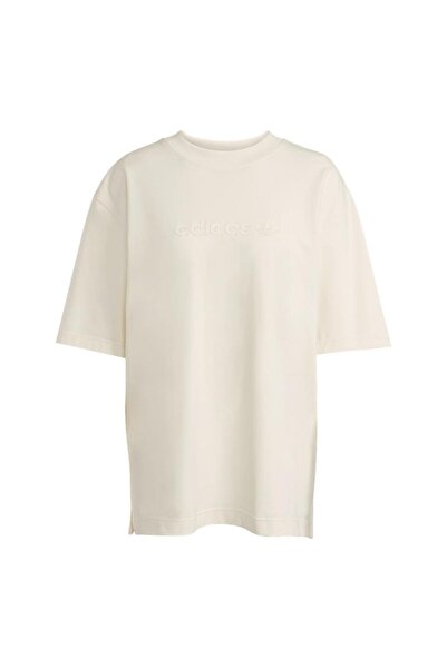 adidas Women's White T-Shirt Ess Lin Tee Os Jw3539