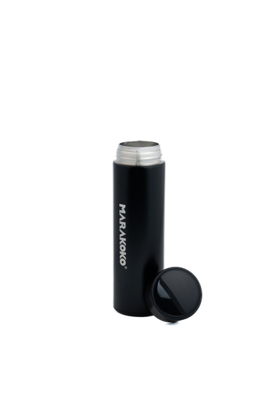 MARAKOKO مطارة مياه بشاشة عرض لدرجة الحرارة، مج حافظ للحرارة والبرودة بسعه 500 مل. مصنوعة من الستانلس سيل.