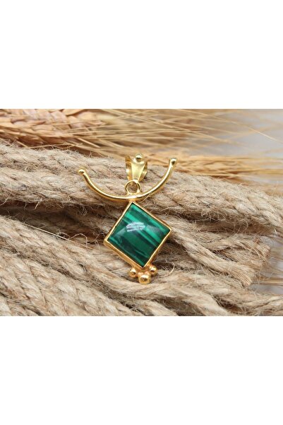 alpsilverart 925 Ayar Gümüş El İşi Malahit Kolye – Zarif Otantik Stil Takı