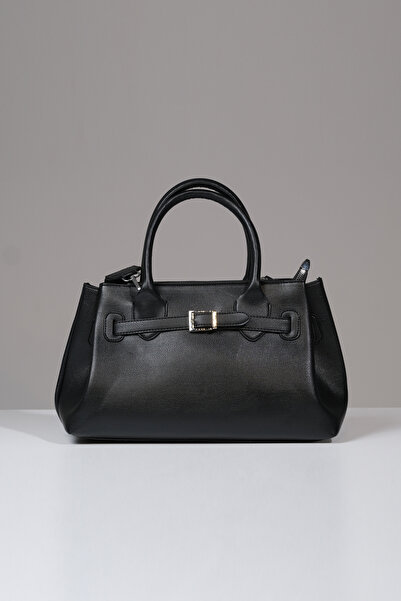 CANTACOMBINE Kadın Kosta Deri Shopper Çanta Siyah