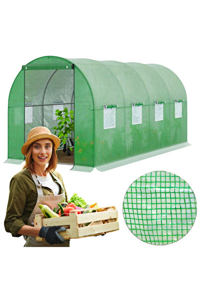 Other Seră tunel din folie mare pentru grădină, 4,5x2, cort din folie, grădinărit UV