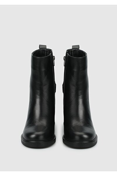 Provoq Black Leather Women's Boots