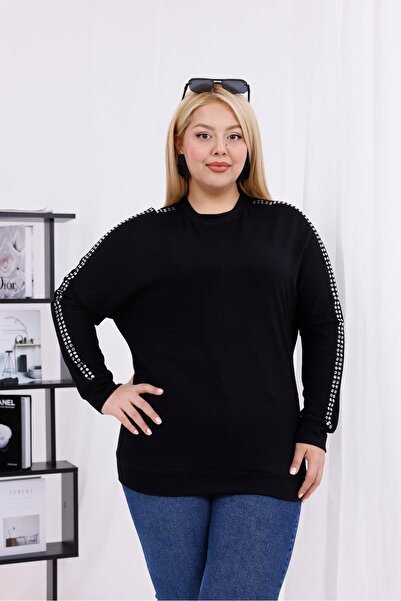 Siyezen سترة رياضية كبيرة الحجم من قماش المودال مع تفاصيل مطرزة