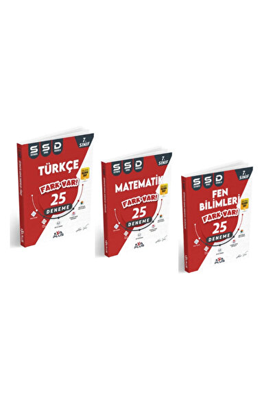 Koray Varol Yayınları 7.SINIF TÜRKÇE - MATEMATİK - FEN BİLİMLERİ 25'Lİ DENEME