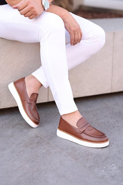 Serhat Özköroğlu LFR-F083-1 piele PANTOFI MERDANE Maro închis