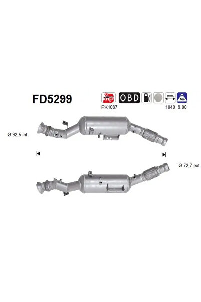 As Filtru Funingine/Particule Sist.De Esapament Mercedes-Benz Sprinter 3,5-T