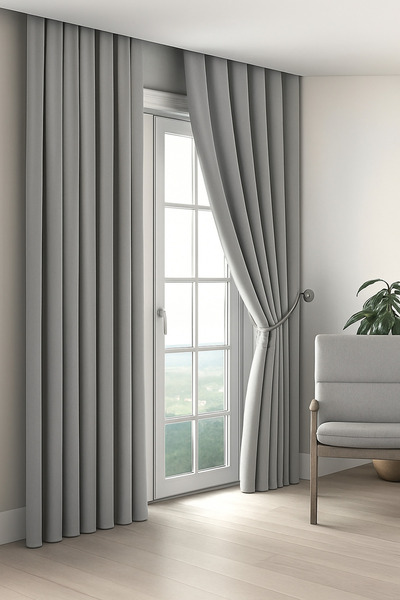 Sevinç Ev Tekstili Düz Pile BlackOut Karartma Işık Geçirmez Perde