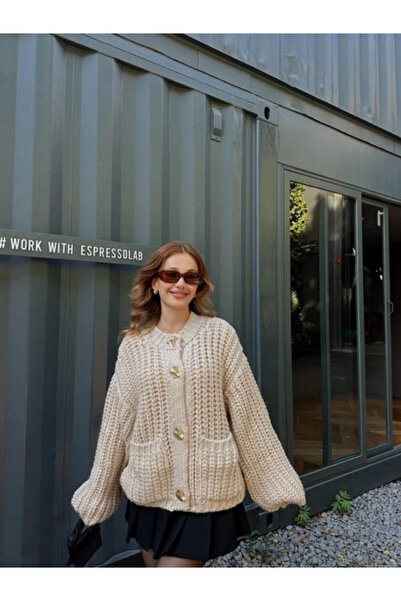 Crystal Life Oversize Knitted Cardigan