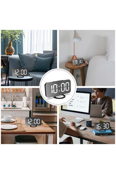 vivimall Digital LED Mirror Clock | TimeLux