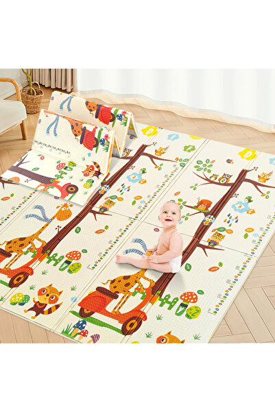 RCO XXL foldable play mat, 200 x 180 x 1 CM, made of EVA foam, non-slip and thermal, with 2 sides