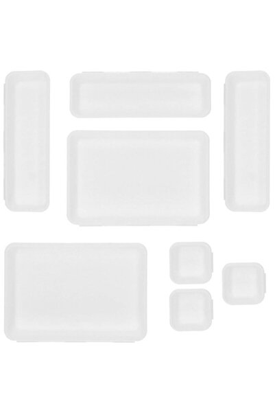 Stef's Cat Kitchen Drawer Organizer, 8 Interconnecting Pieces, White,