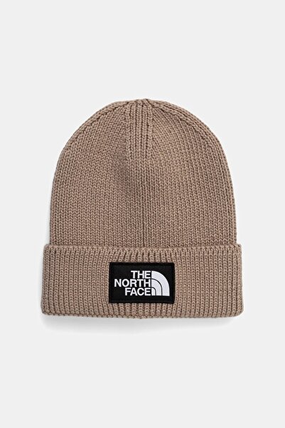 THE NORTH FACE Căciulă de iarnă gri cu logo-ul ciupercii și manșetă tip cutie