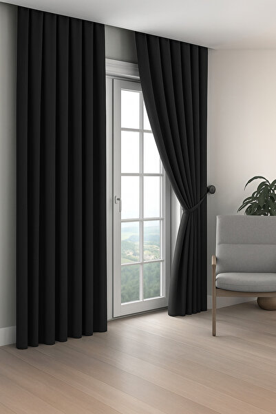 Sevinç Ev Tekstili Düz Pile BlackOut Karartma Işık Geçirmez Perde
