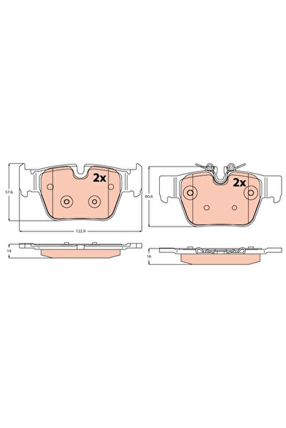 TRW Set Placute Frana Frana Disc Bmw 1/2 Gran/X2 Mini Mini Clubman/Mini Count...