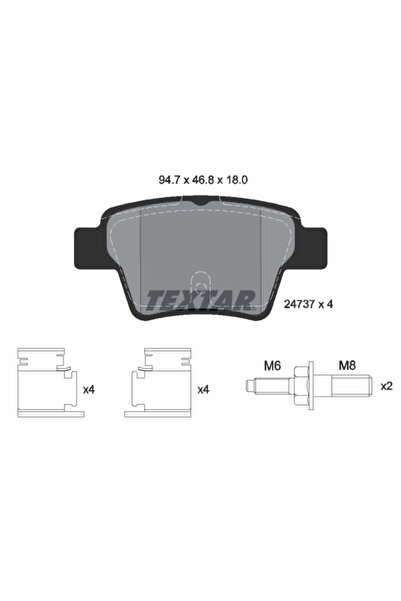 TEXTAR Set Placute Frana Frana Disc Byd G6/Sirui Citroen C4 1 Limuzina 2004-2021