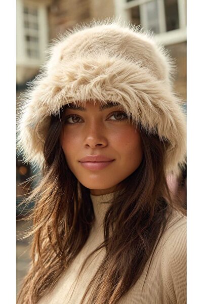 LAGRANZE Kadın Peluş Bucket Şapka