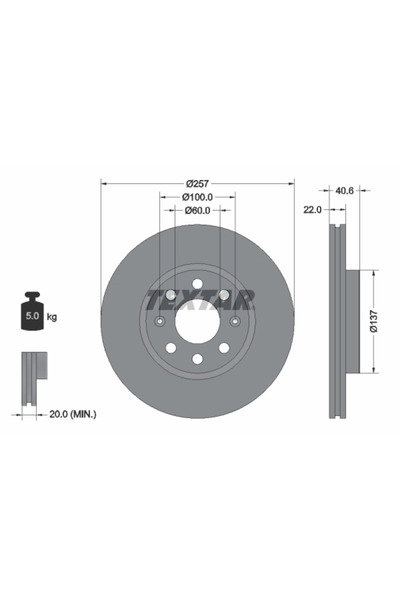 Krieger Disc Frana Fiat Punto Opel Corsa D