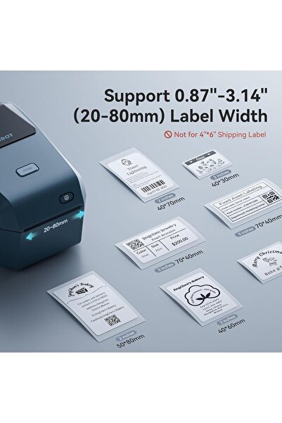 NiiMbot K3 Label Printer, 3 Inch Label Maker with High-Speed, Bluetooth and USB Connection, Support