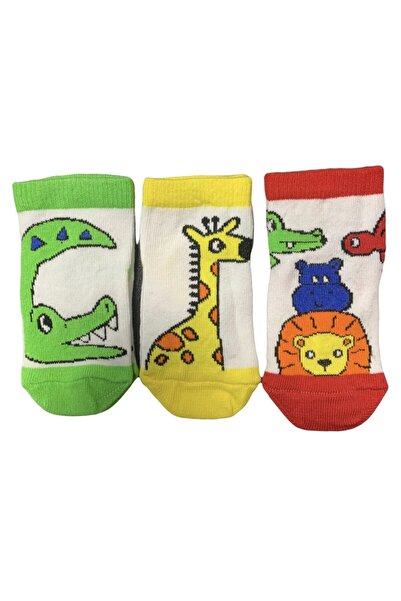 DUYAL 12-Piece Animal Patterned Colorful Children's Socks Set Cotton |   12-24 Months & 3-5 Years Old