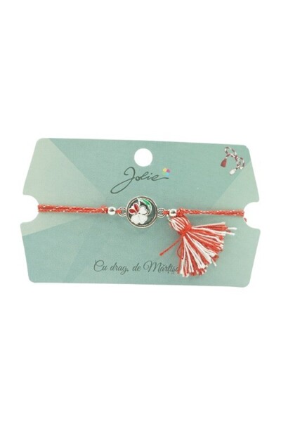 JOLIE Bracelet with Tassel Framed Flower