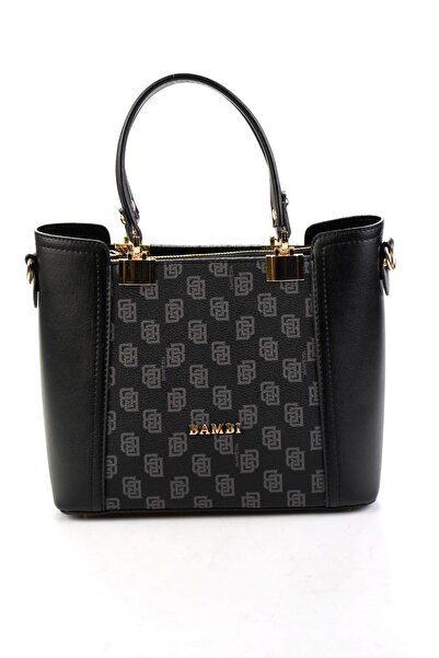 Bambi Siyah Siyah Kadın El Çantası C06650266752