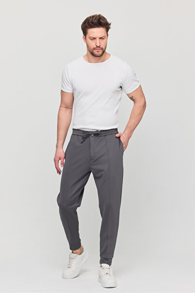 YXC Trend Maker Men's Slim Fit Elastic Waist Drawstring Zipper Lycra Comfortable Jogger Men's Pants