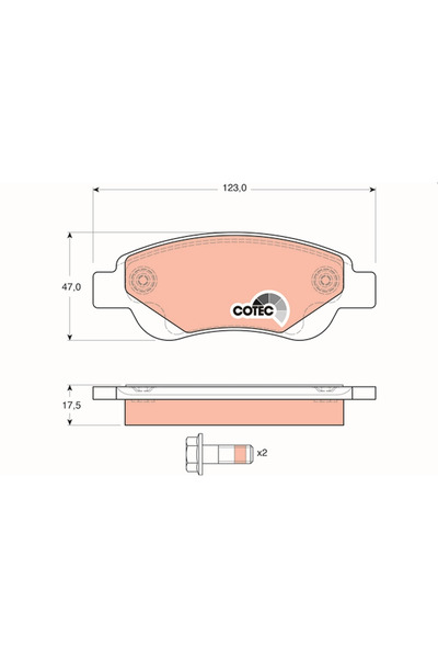 TRW Set Placute Frana Frana Disc Citroen C1 Geely GC2