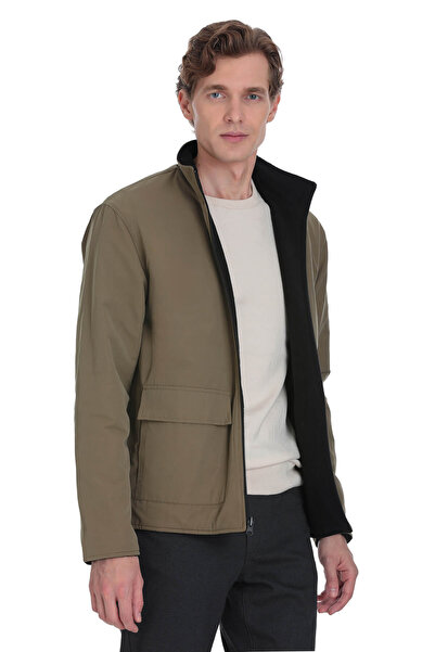 Hatemoğlu Black Regular Fit Half Turtleneck Spring Coat