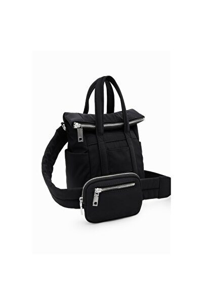 Desigual Small backpack bag for women, Desigual, Basic Modular Voyager series, Black