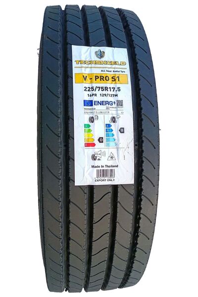 TECHSHIELD 225/75 R17.5 129M 16PR VPRO S1 DÜZ M+S TECHSHIELD, 2025 TAYLAND ÜR...