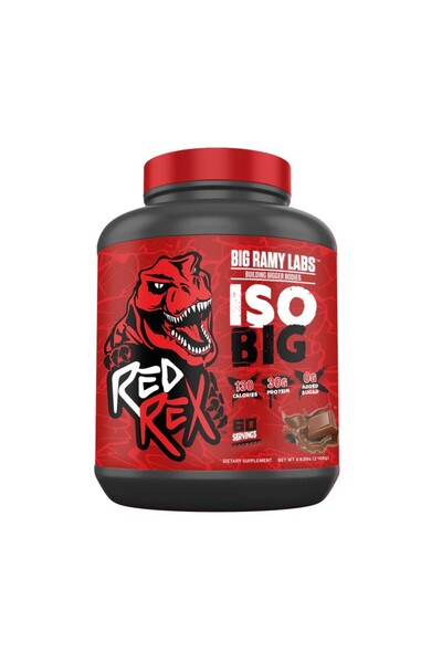 BIG RAMY LABS بيج آيزو، بروتين مصل اللبن المعزول، زبدة الفول السوداني بالشوكولاتة، 4.63 رطل، 60 حصة