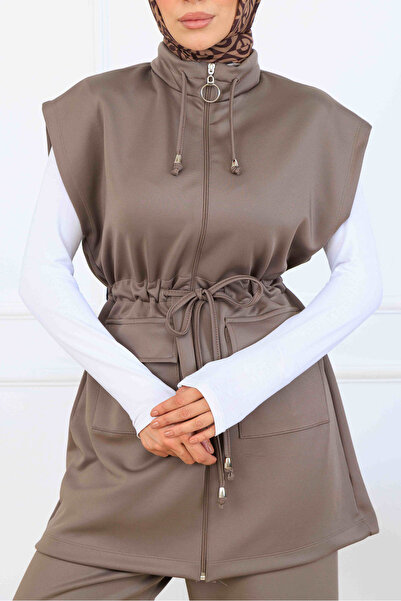 benguen Belden Bağlamalı Scuba İkili Takım N5375 Vizon