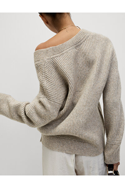 Marks & Spencer Dokulu V-Yaka Triko Kazak