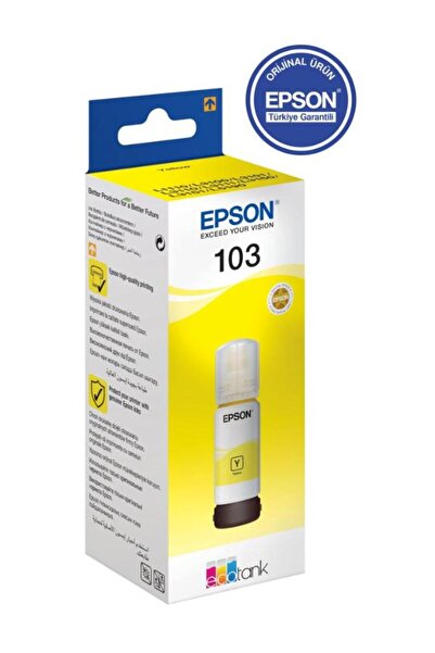 EPSON EcoTank 103 65ml Orijinal Yellow (Sarı) Mürekkep Kartuş C13T00S44A