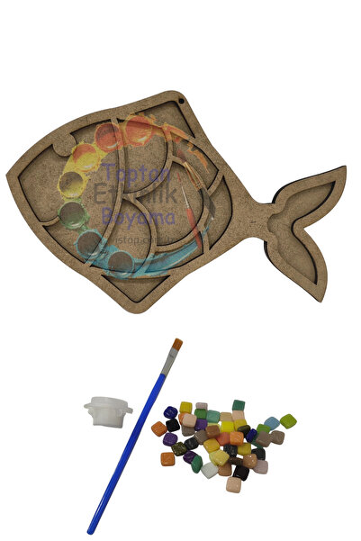 toptanetkinlikboyama Balık Mozaik Yapma Seti | MDF Mozaik Baz | Mozaik Taş Et...