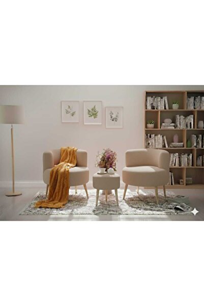 eda hacıoğlu edam bedding group Teddy Lounge 3’lü Çay Seti Modern Oturma Takımı