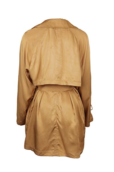 ONLY Coat Trench Yellow - M, Beige, viscose