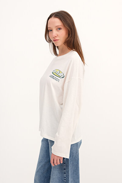 Addax Μακρυμάνικο μπλουζάκι με στάμπα B10570