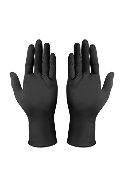 EFE PASTACILIK Black Nitrile Gloves Size L – Powder-Free Disposable Pack of 100