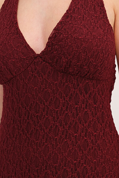 Addax Boyundan Bağlamalı Uzun Elbise E17401-W9