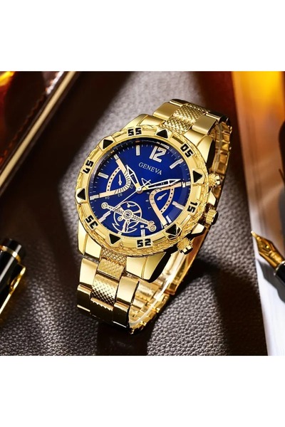 Feronnucci Men's Metal Band Luxury Analog Wrist Watch 642