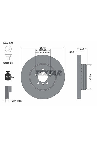 TEXTAR Disc Frana Bmw 5/6