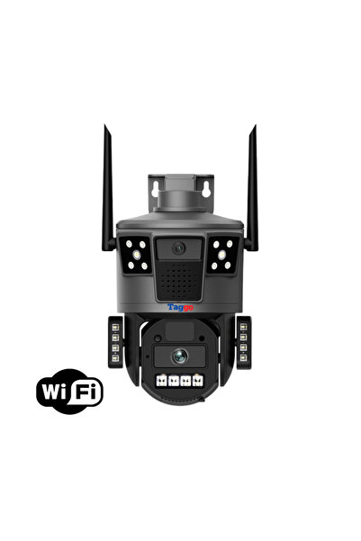 Taggo Cameră de securitate pentru exterior impermeabilă, 6MP, WiFi, vedere nocturnă, clasificare IP66