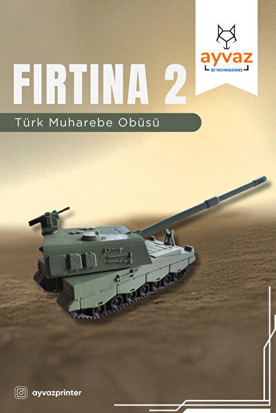 ayvazprinter FIRTINA 2 1/35 Ölçek, 10x21,4x10 cm Boyutlu, Hareketli Palet Sis...