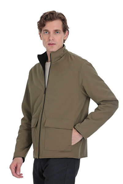 Hatemoğlu Black Regular Fit Half Turtleneck Spring Coat