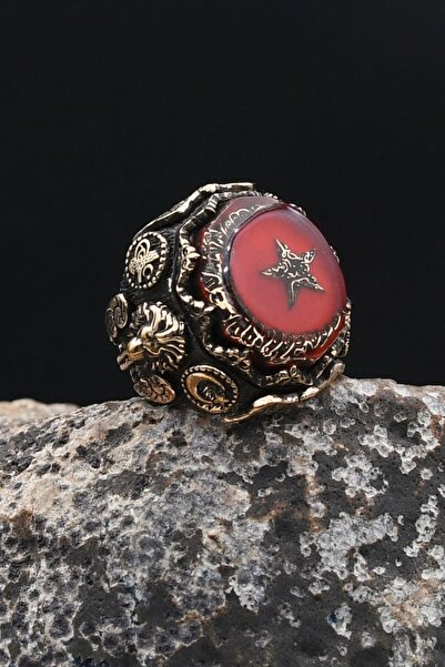 Prestige Özel Tasarım Ay Yıldızlı -Osmanlı Tuğralı-Aslan Figürlü-Kelime-i Tev...