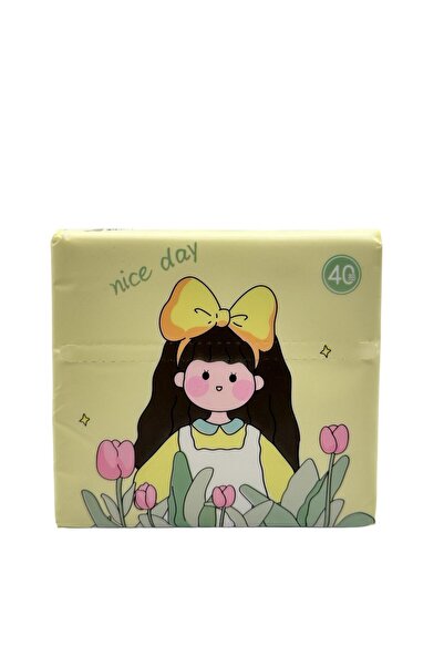 MODGER Yellow Cute Figured Mini Pocket School Bag Tissue Box 40 Pieces